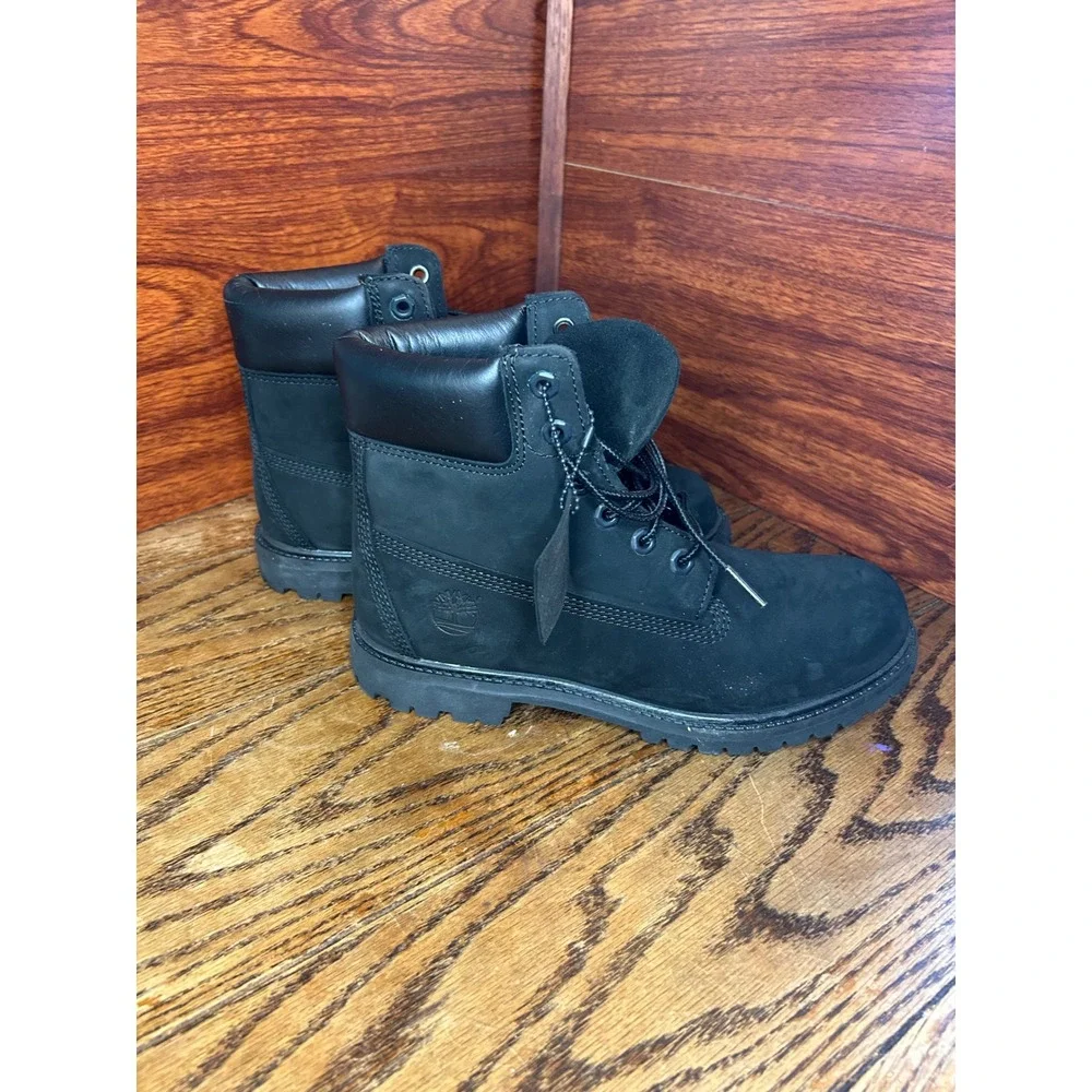 Timberland 6 Inch Premium Waterproof Boots Black Nubuck 8658A Mens 8.5 M